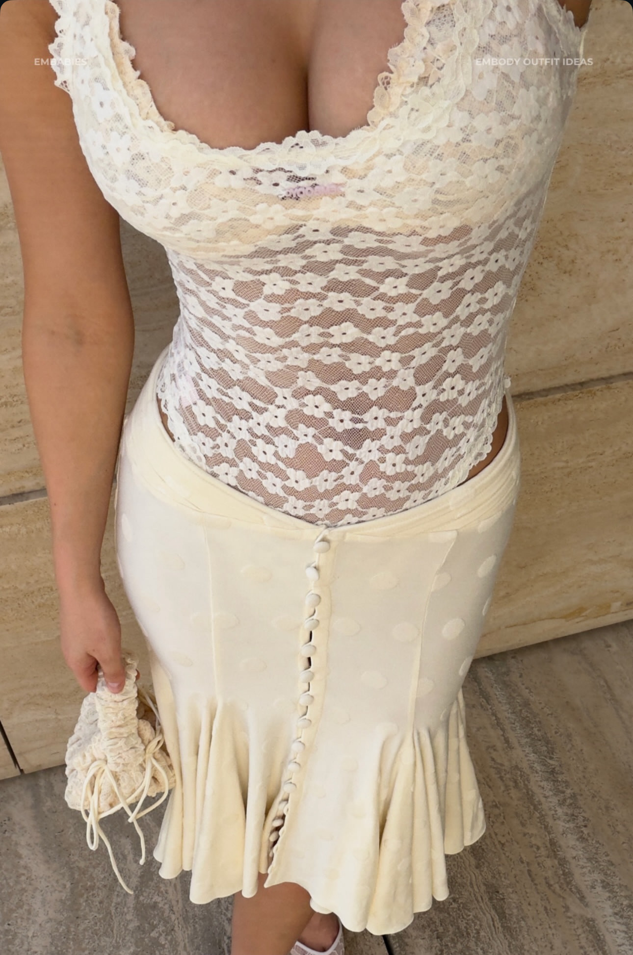 俄罗斯采购！鱼尾褶皱波点半裙Loa Skirt