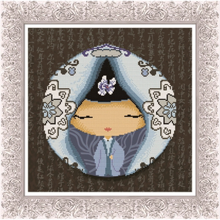 小件刺绣打发时间琴棋书画十字绣红楼梦十二金钗客厅大幅古代名画