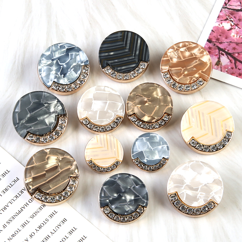 小香风女衣服扣金属纽扣带钻扣子