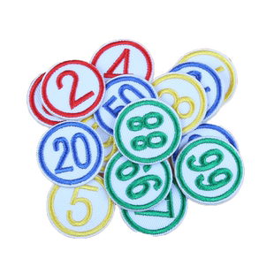 幼儿园学号布贴数字贴衣服补丁贴编码贴号码徽章贴牌贴免缝自粘贴