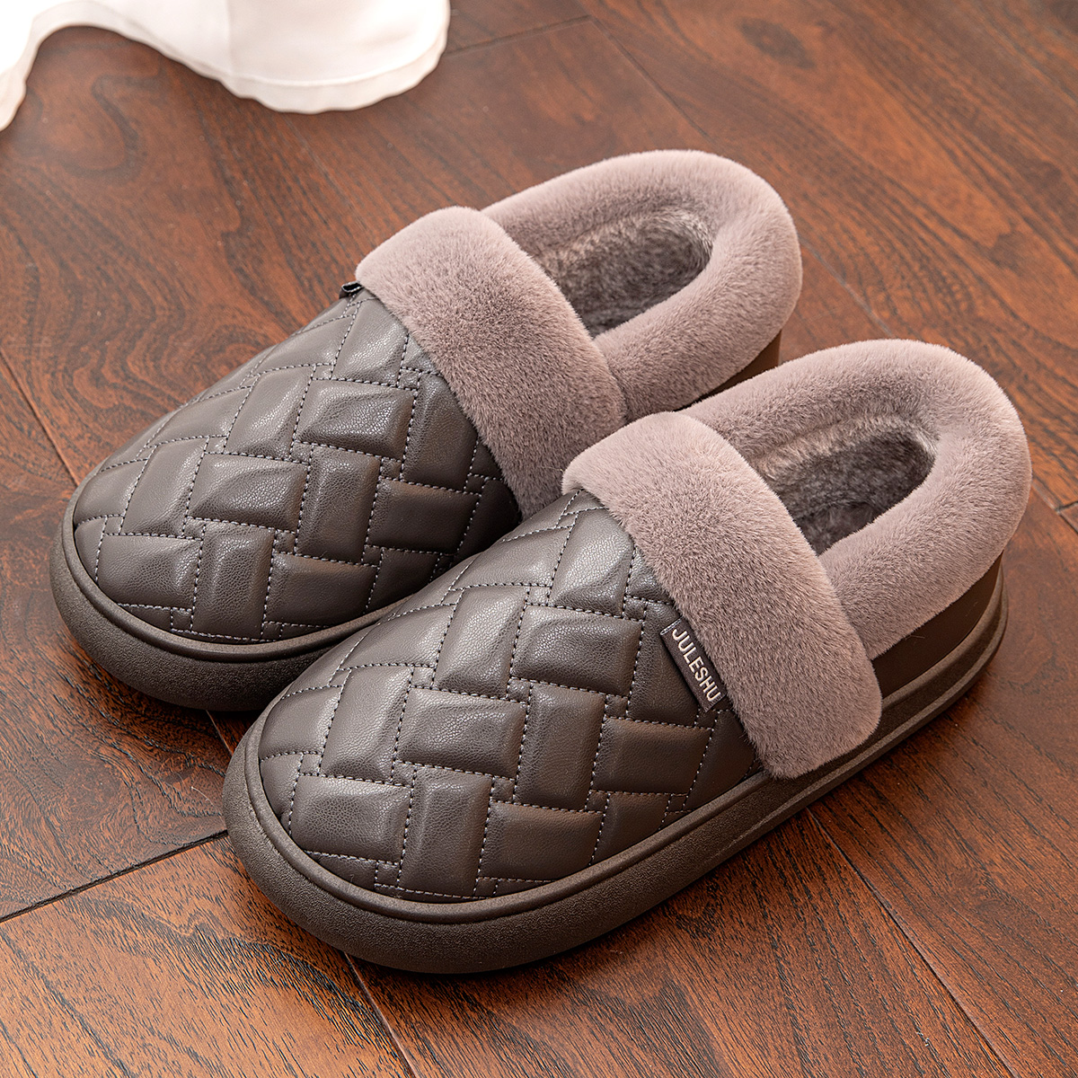 棉拖鞋男款冬天保暖包头包跟