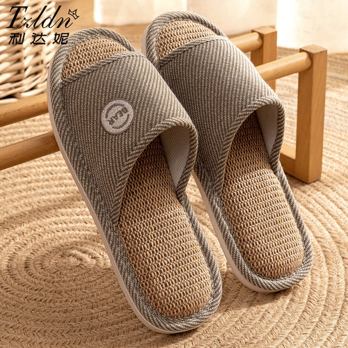 利达妮亚麻拖鞋男四季室内居家