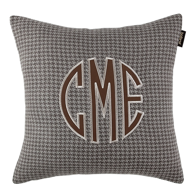 千鸟格刺绣靠背枕飘窗样板房装饰