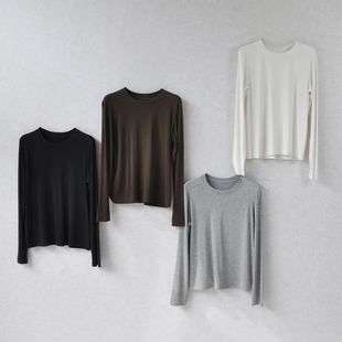 女款 秋冬刚需单品 打底衫 含羊毛顺滑紧身保暖修身 出口订单