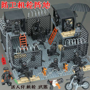 新款军事积木特种兵人仔士兵城市特警小人偶男孩拼装玩具