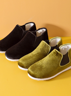 大内联升棉鞋冬季新款女鞋手工千层底女高巾丝绒羊毛毡棉鞋DN8659