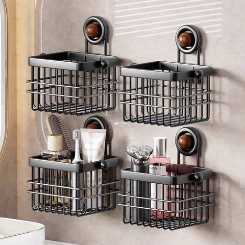 卫生间梳子置物架洗漱台旁免打孔收纳篮浴室剃须刀牙膏牙刷收纳筒