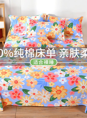 全棉印花学生床单春夏通用