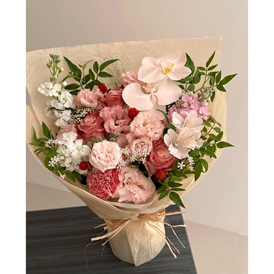 母亲节石家庄鲜花同城速递郁金香玫瑰混搭花束花店配送生日礼物