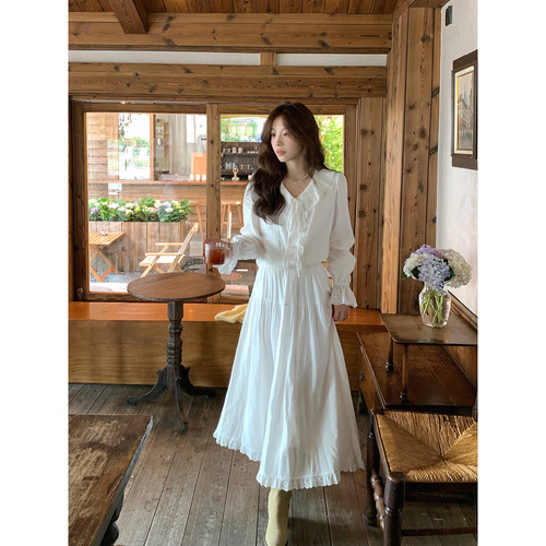 Even一雯【月光恋人】韩系高智感温柔荷叶花边上衣+长短半裙套装