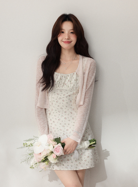 清仓Even一雯【甜桃泡泡】韩系高智感修身小清新碎花吊带连衣裙