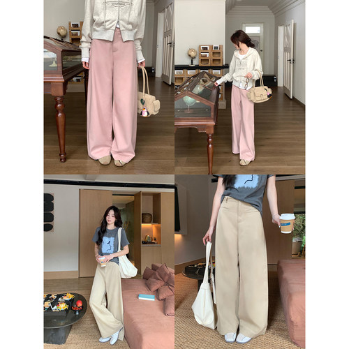 Even一雯【懒人福音】韩系高智感 100棉日常百搭显腿直卡其休闲裤