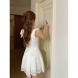 蕾丝连衣裙度假温柔茶歇短裙 韩系高智感法式 Even一雯 蕾恋茶歇