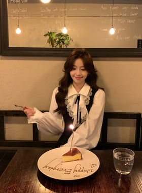 Even一雯【恋恋巴黎】韩系高智感MIU系千金精致气质假两件连衣裙