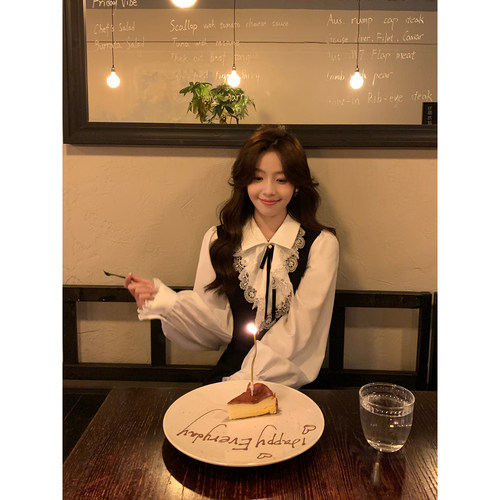 Even一雯【恋恋巴黎】韩系高智感MIU系千金精致气质假两件连衣裙