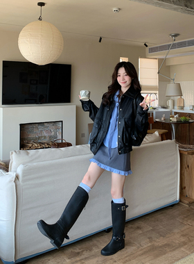 Even一雯【温莎学院】韩系高智感精致高腰A摆显瘦下摆花边半身裙