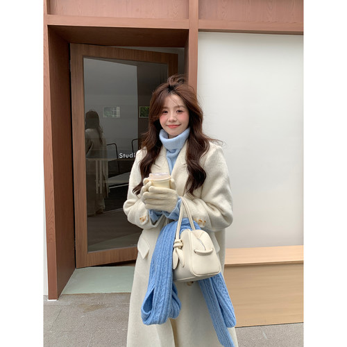 Even一雯【北海道情书】韩系高智感极简精致双面呢子大衣外套