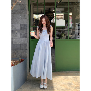 连衣裙温柔度假风背心裙 韩系高智纯棉法式 Even一雯 少女圆舞曲