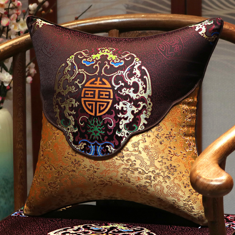 中式抱枕红木沙发靠垫腰枕床头靠背客厅靠枕中国风枕套不含芯定制