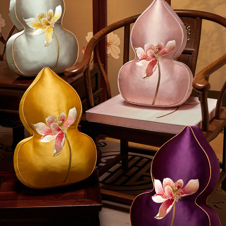 新中式抱枕客厅沙发靠垫中国风异形葫芦枕摆件靠枕高级感腰靠定制,居家布艺,靠垫/抱枕,淘宝优惠券,粉丝福利购,淘宝优惠卷