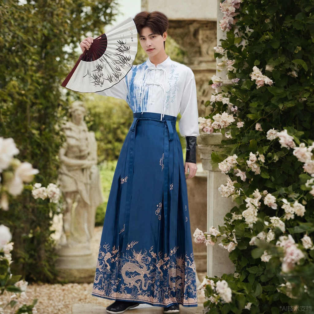 年轻人新中式唐装男款改良版