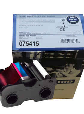 HID C50证卡机彩色带075415 075416 075526 黑色带075419 075525