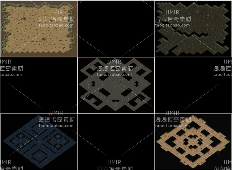 传奇地图素材 魔龙叛军石墓牛魔地宫 大型副本 独立真地砖-HD290
