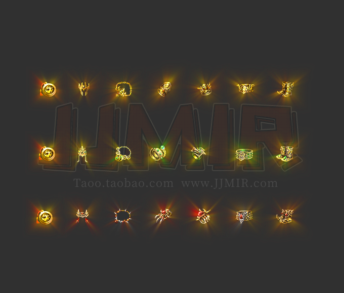 传奇首饰素材 复古三职业 狂雷通云逆火王者 微变高清首饰-TS306