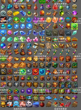 传奇UI图标素材 材料素材 道具图标 法宝宝石图标 PNG格式-FS008