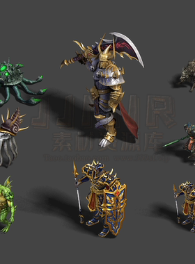 传奇怪物素材 8只复古高清幽灵船怪物8方向360张齐全PNG格式CW118