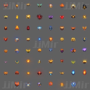 PNG格式 传奇首饰素材 62组头盔斗笠内观 动态特殊四格 复古微变