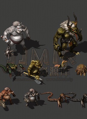 传奇怪物素材 石墓猪洞 封魔 高清复古怪物 PNG格式 10组-CW207