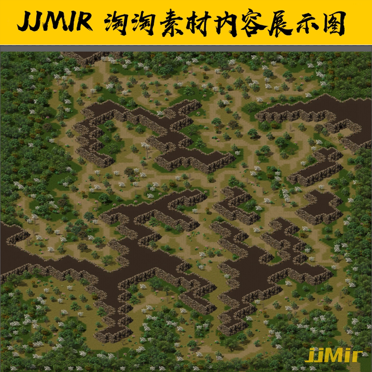 传奇地图素材 传战系列 重置版一 丛林迷宫 高清独立地砖