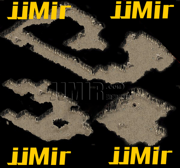 传奇地砖地图素材 死亡山谷3层 高清独立彩砖套图 无缝封边-YD104