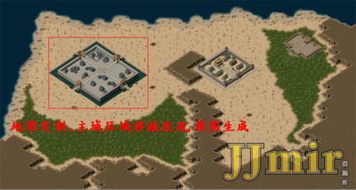 传奇地图素材 盟重土城 沙漠/黄沙 动态独立地图 完整封边-TC040