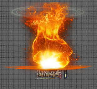 传奇技能素材 雷霆一击 目标播放型攻击特效 坐标齐全 火系