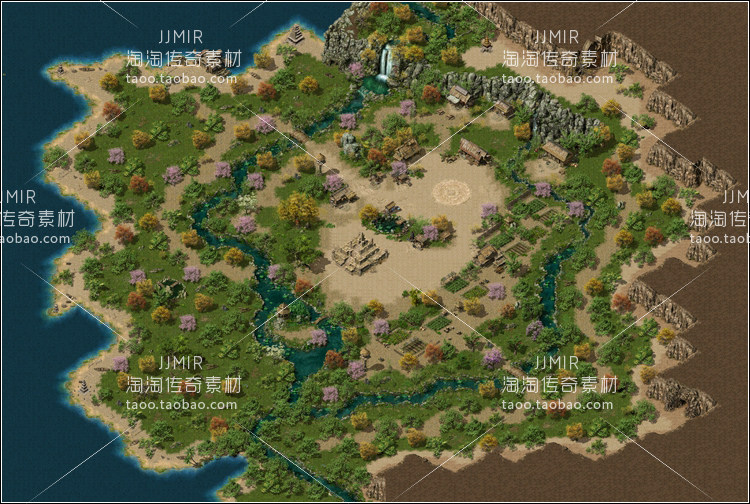 传奇地图素材 新卧龙大陆 复古动态无补丁地图素材/带原图
