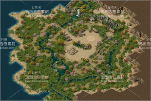 传奇地图素材 新卧龙大陆 复古动态无补丁地图素材/带原图