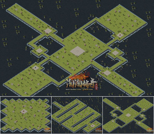 传奇地图素材 韩服系列 片木遗迹1-3层 复古独立真地砖套图