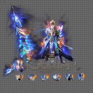 传奇剑甲素材 单职业妖杀 帝王之怒 男衣服武器首饰套装 TZ139-1