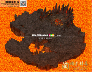 传奇地图素材 打宝副本/火麟巢穴/独立真地砖/完整封边 - MF067