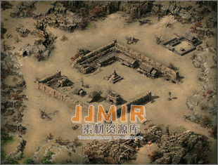 传奇土城地图 沙漠土城 盟重土城 高清独立地砖地图 - XT028