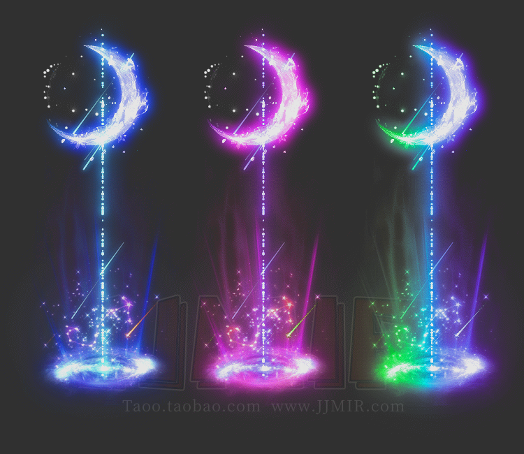 传奇光柱素材 月亮光柱首饰掉落地上光柱 高清发光素材 gz061-2