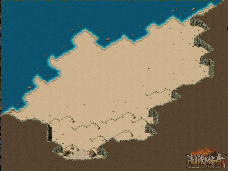 传奇地图素材 新沙漠废墟 复古动态独立真地砖 无缝封边