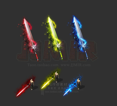 传奇武器素材 冰雪复古 火龙沉默 3职业武器装备打包 FW345