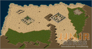 传奇地砖地图素材 黄沙土城 高清动态地砖 无缝封边 含沙城配置