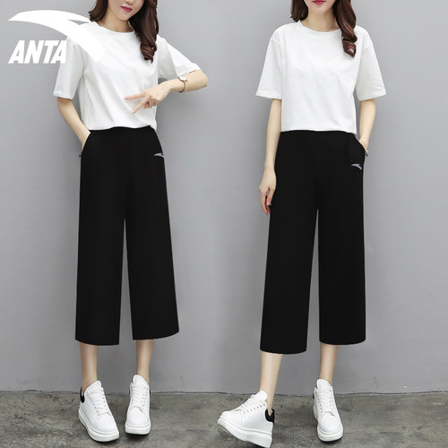 安踏薄款透气速干女七分裤