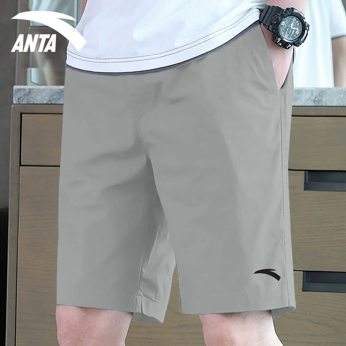 安踏短裤男速干冰丝透气薄款健身2026夏季新款外穿大码运动五分裤