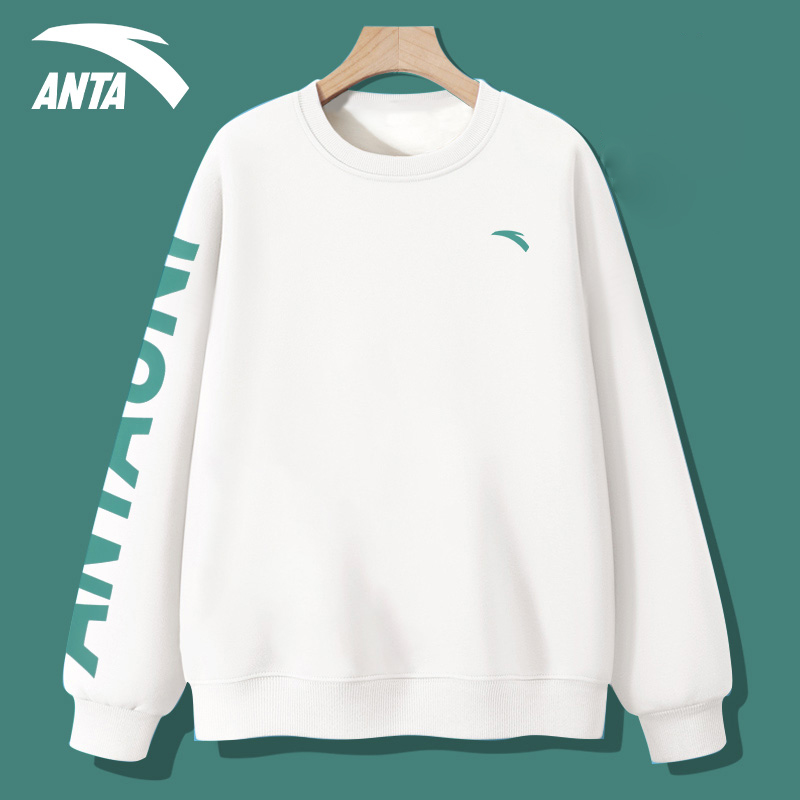 安踏男圆领卫衣运动上衣