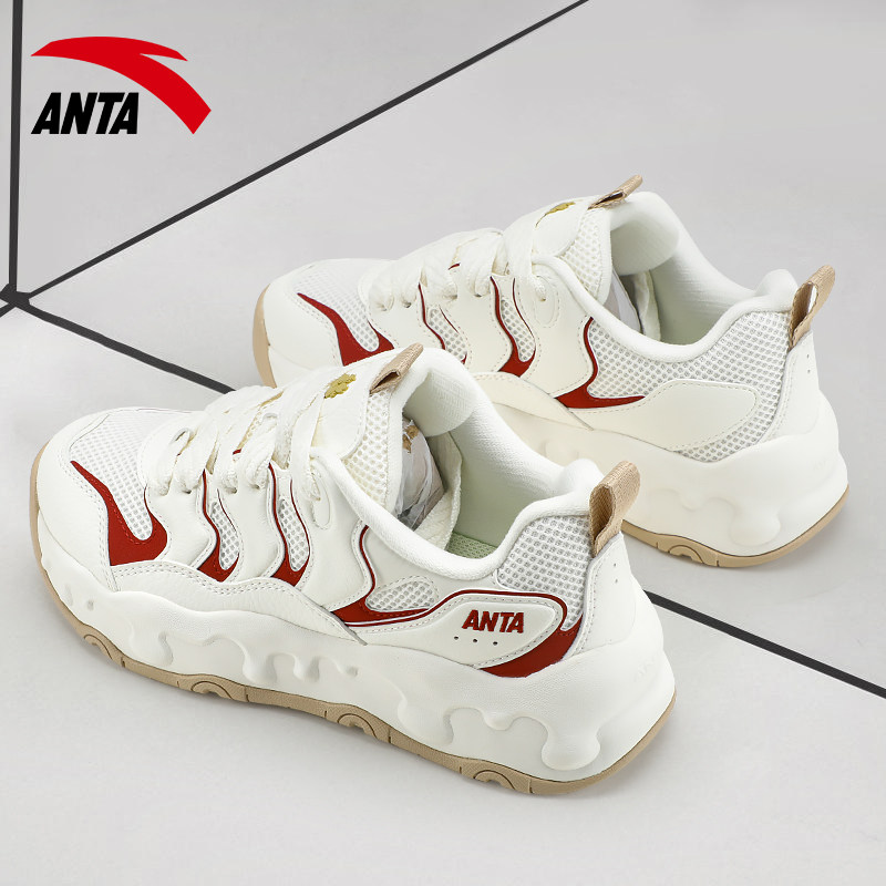 安踏官方旗舰店奶糖女鞋面包鞋